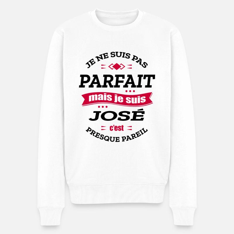 JOSÉ PARFAIT - PRENOM JOSÉ - Pull Premium bio Homme - blanc