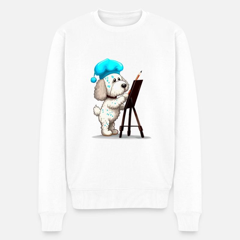 Chien arty - Pull Premium bio Homme - blanc