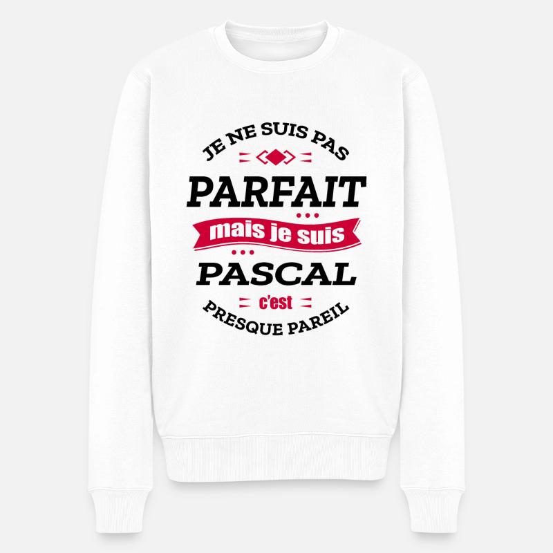 PASCAL PARFAIT - PRENOM PASCAL - Pull Premium bio Homme - blanc