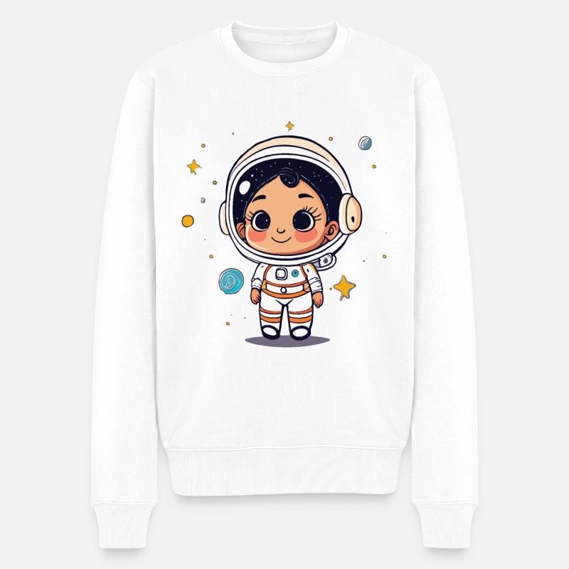 Astronaute mignon #5 - Pull Premium bio Homme - blanc