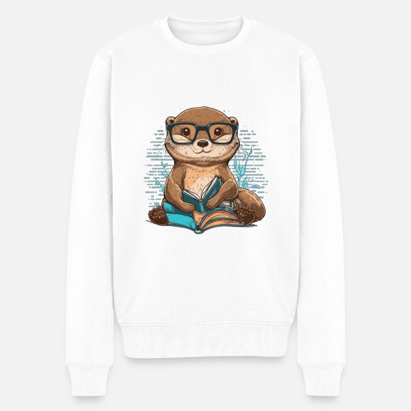 Otterly absorbé - Pull Premium bio Homme - blanc