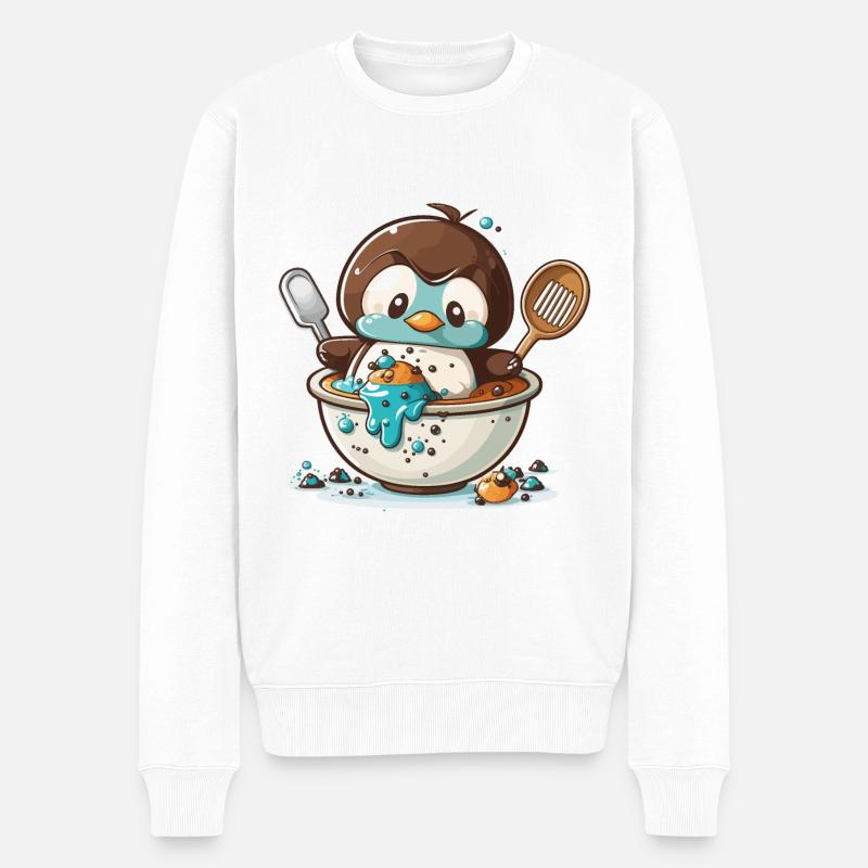 Pâtisserie pingouin - Pull Premium bio Homme - blanc