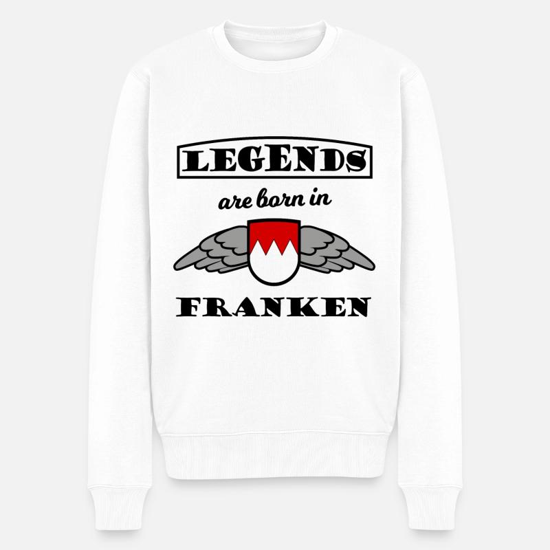 Die Helden aus Franken - Männer Premium Bio Pullover - Weiß