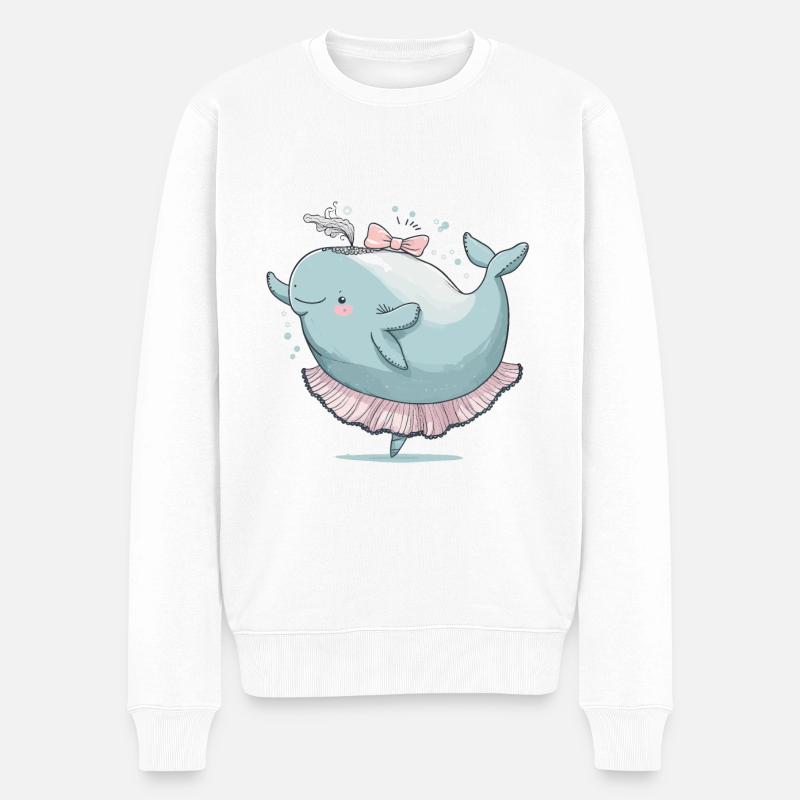 Valse de baleine - Pull Premium bio Homme - blanc