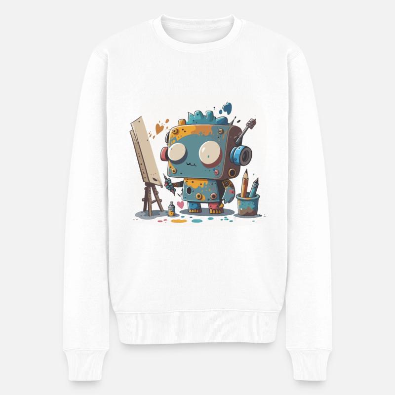 Chef-d’œuvre de robot - Pull Premium bio Homme - blanc