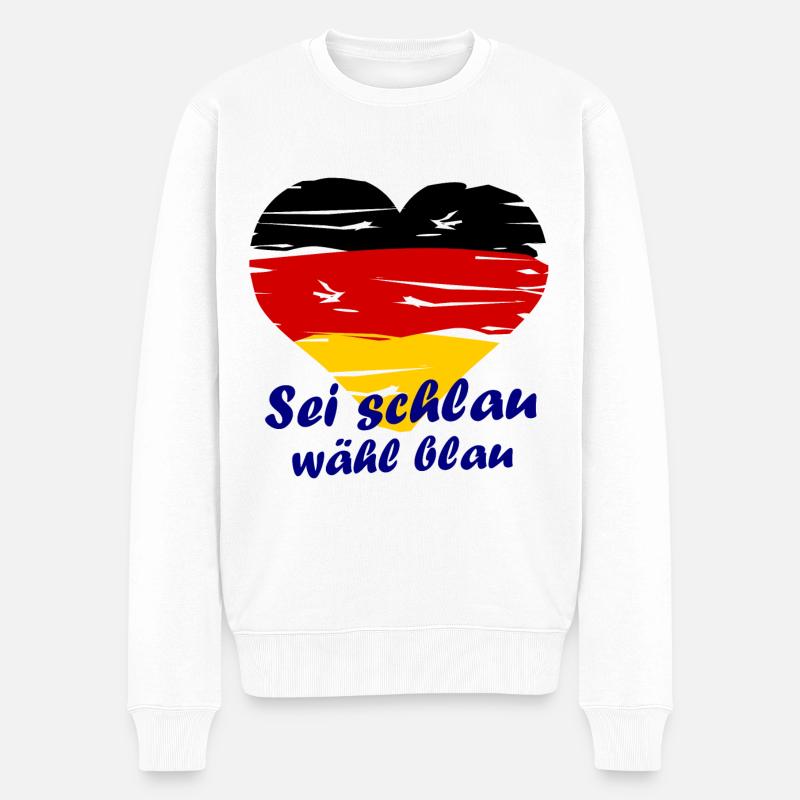 Die deutsche Wahlkampf Alternative - Männer Premium Bio Pullover - Weiß