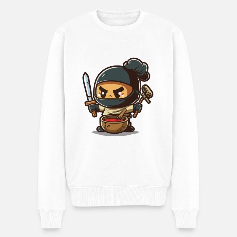 Lautlos, aber tödlich! - Männer Premium Bio Pullover - Weiß