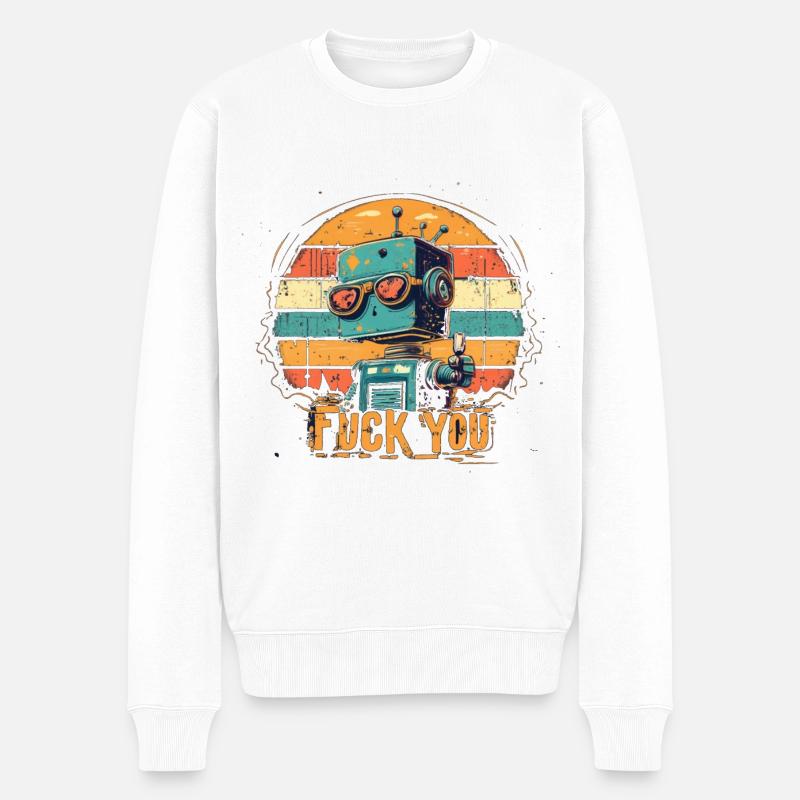 Le robot t’aime - Pull Premium bio Homme - blanc