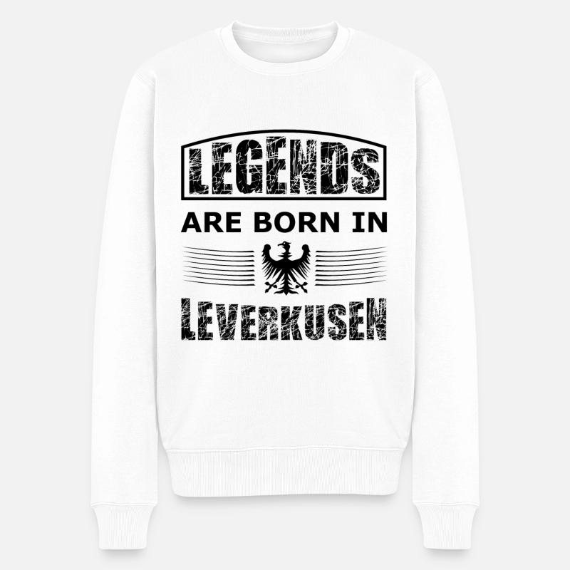 Die Leverkusener Legenden kommen - Männer Premium Bio Pullover - Weiß
