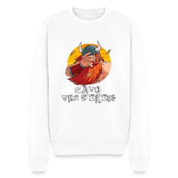 FacePalm Viking - Men's Premium Organic Jumper - white - Front - Thijin (182cm)