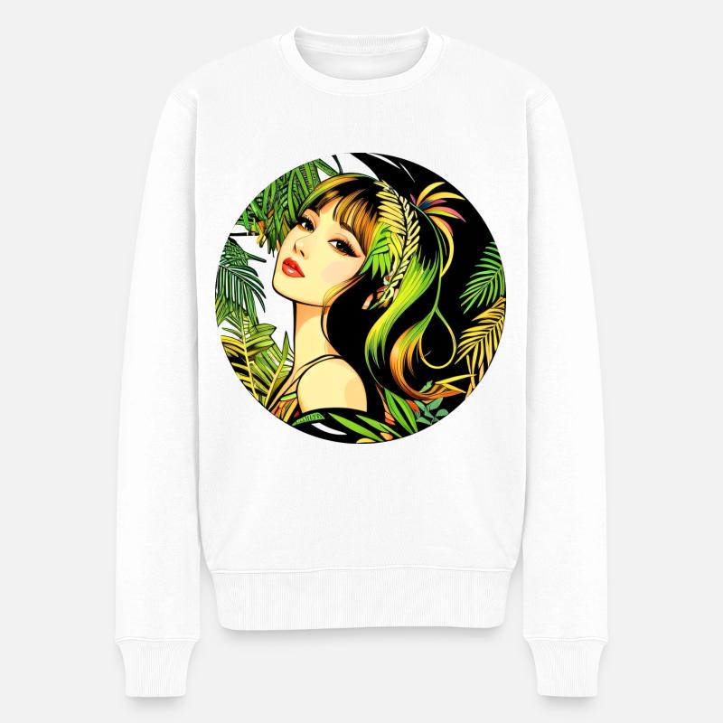 Femme Moderne Tropicale - Pull Premium bio Homme - blanc