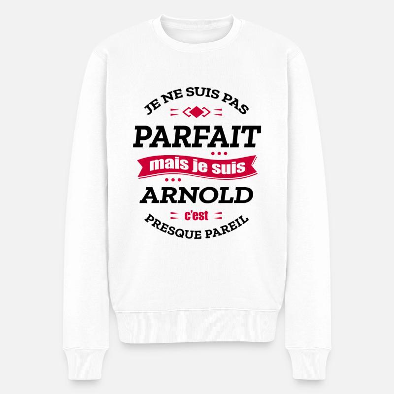 ARNOLD PARFAIT - PRENOM ARNOLD - Pull Premium bio Homme - blanc