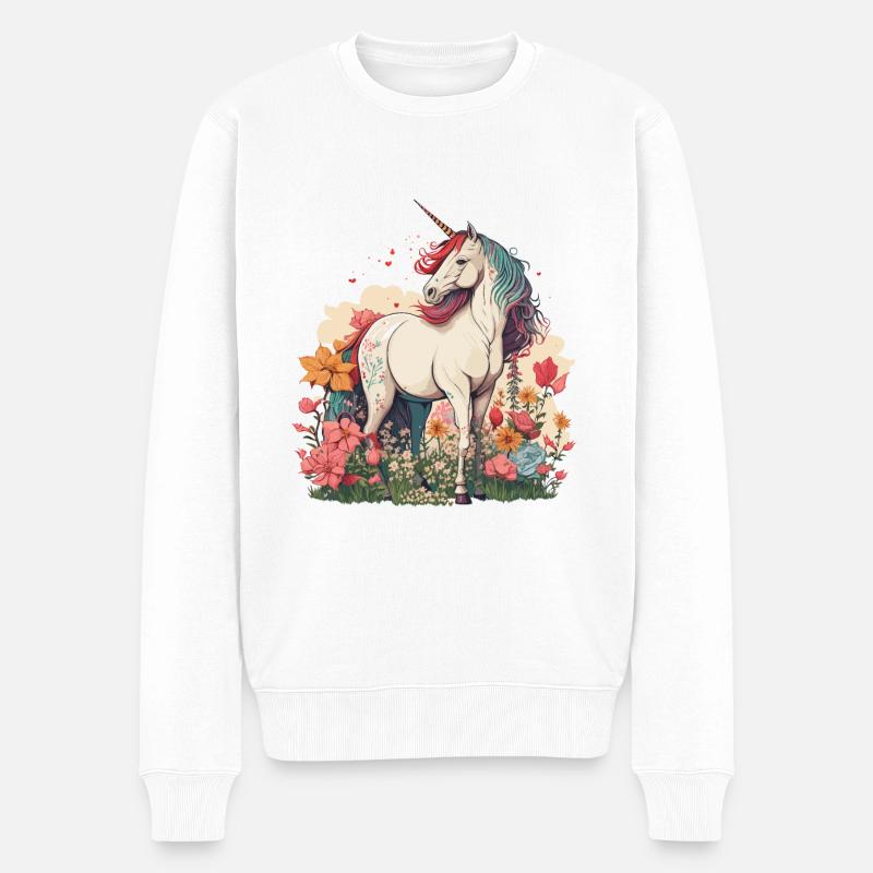 Le champ enchanté - Pull Premium bio Homme - blanc