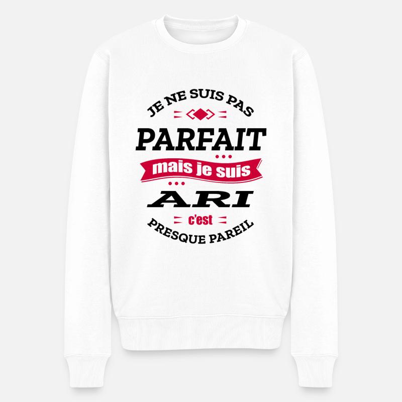 ARI PARFAIT - PRENOM ARI - Pull Premium bio Homme - blanc