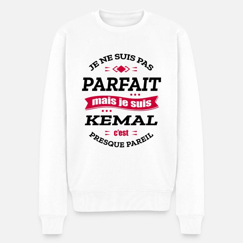 KEMAL PARFAIT - PRENOM KEMAL - Pull Premium bio Homme - blanc