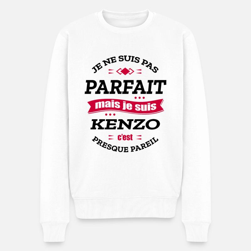 KENZO PARFAIT - PRENOM KENZO - Pull Premium bio Homme - blanc