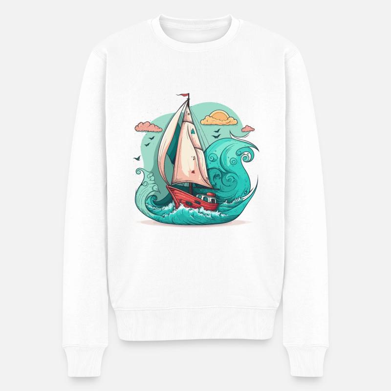 Le marin - Pull Premium bio Homme - blanc