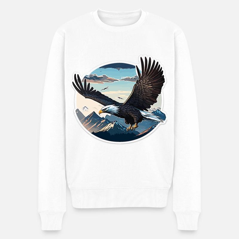 Aigle majestueux - Pull Premium bio Homme - blanc