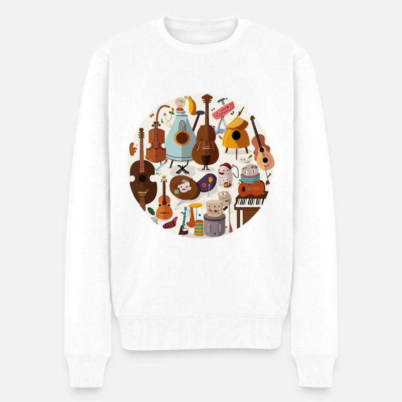 Die Instrumental-Crew - Männer Premium Bio Pullover - Weiß