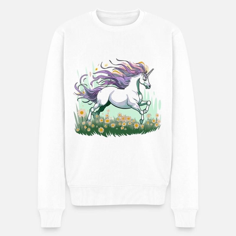 Licorne magique - Pull Premium bio Homme - blanc
