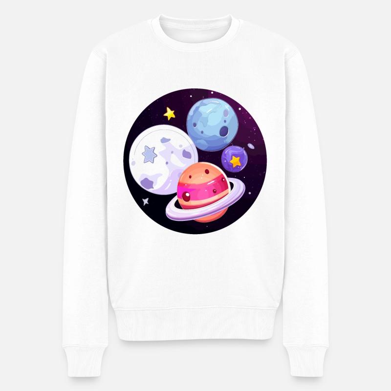 Aventure cosmique - Pull Premium bio Homme - blanc