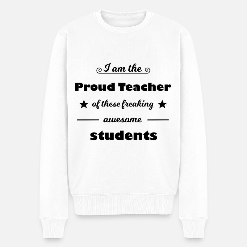Le drôle de professeur d’école - Pull Premium bio Homme - blanc