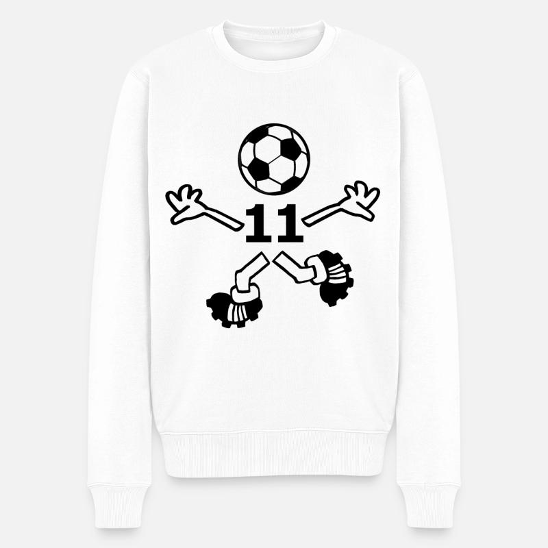 Die Nummer elf - Männer Premium Bio Pullover - Weiß