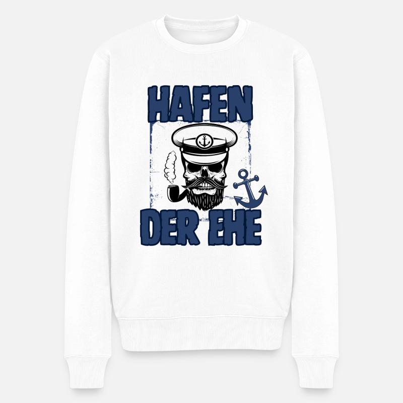 Hafen der Ehe - Männer Premium Bio Pullover - Weiß