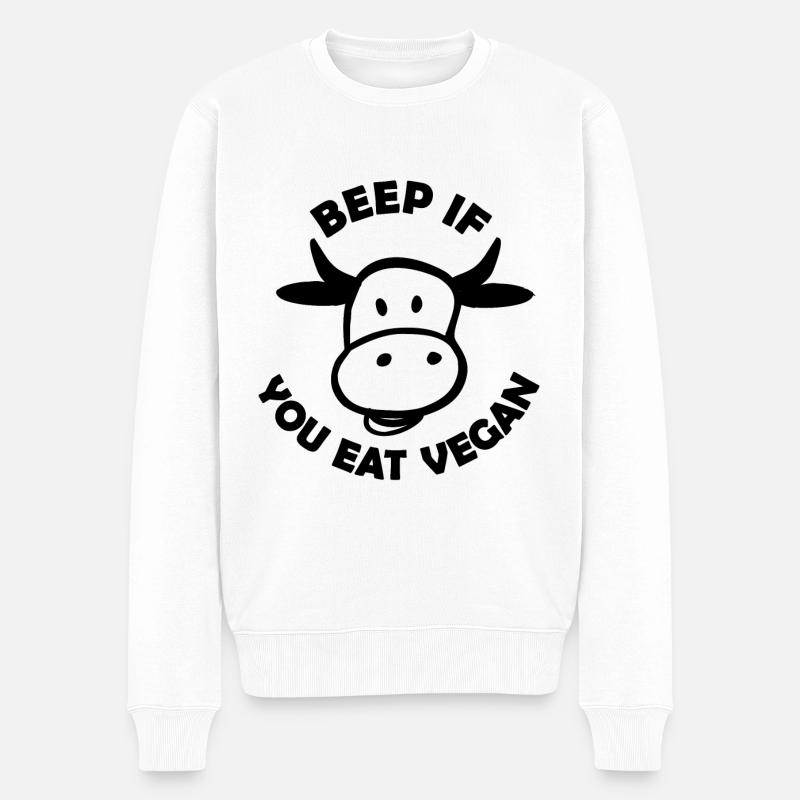 Les gourmands vegan - Pull Premium bio Homme - blanc