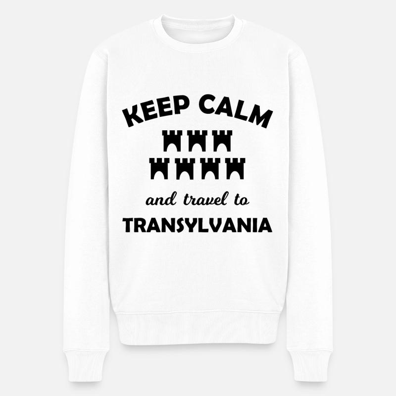 Urlaub in Transylvanien - Männer Premium Bio Pullover - Weiß
