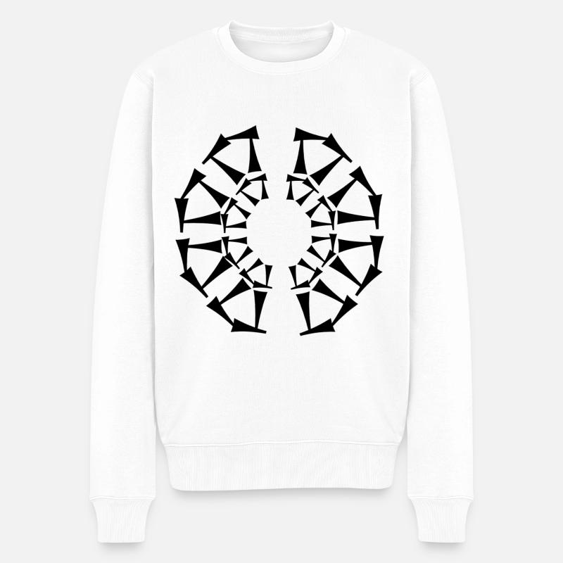 Conception tri-circulaire - Pull Premium bio Homme - blanc