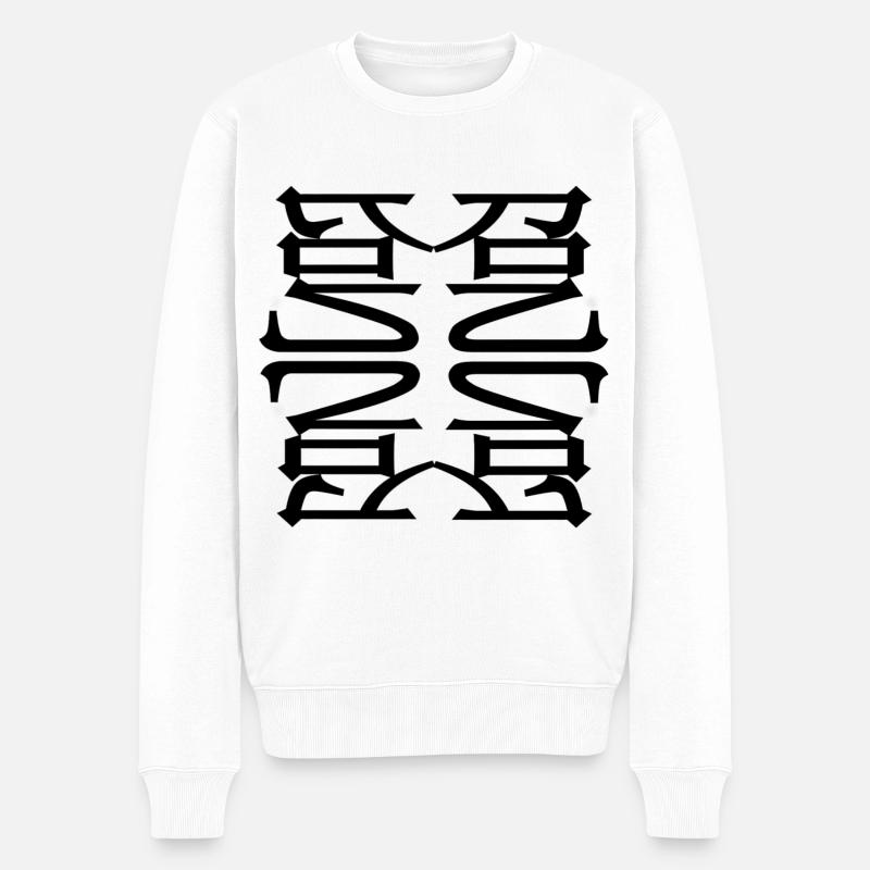 beeindrucken - Männer Premium Bio Pullover - Weiß