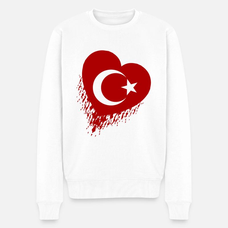 Les fans de la Turquie - Pull Premium bio Homme - blanc