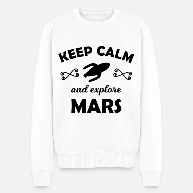 L’aventure dans l’espace - Pull Premium bio Homme - blanc