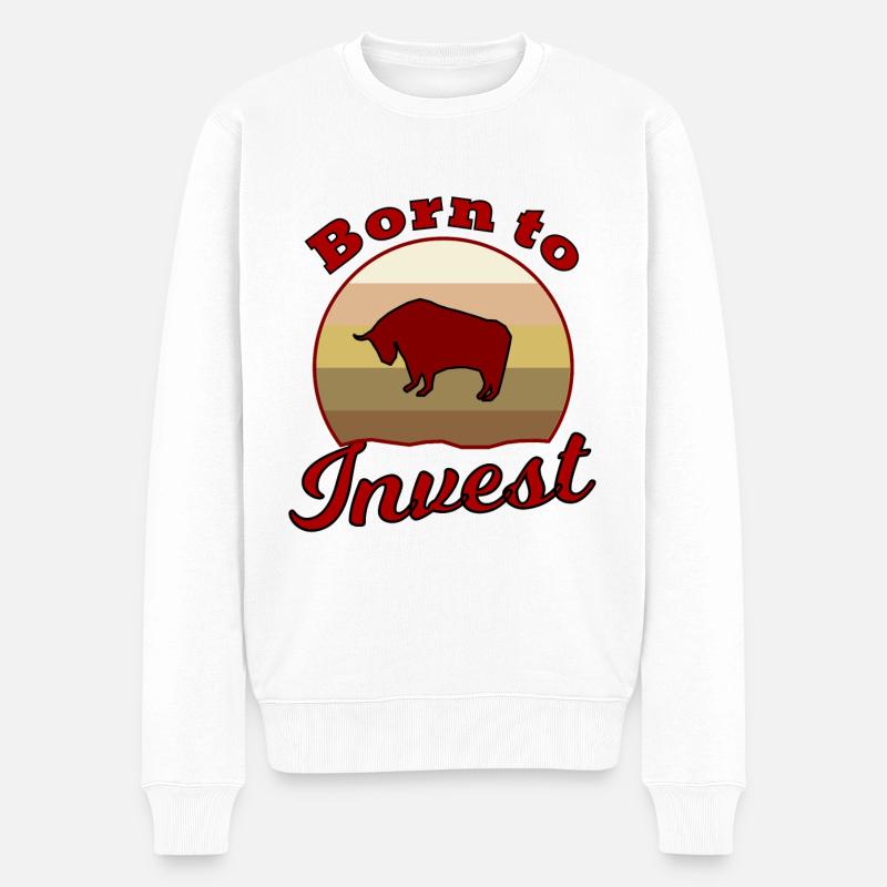 Kapitalismus und Wohlstand - Männer Premium Bio Pullover - Weiß