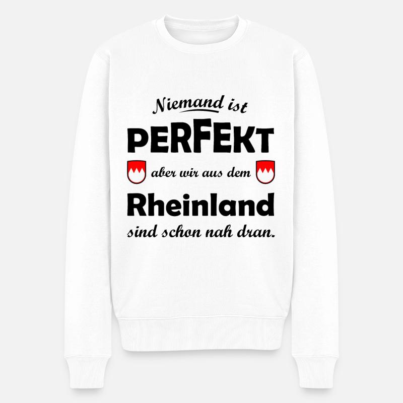 Perfekt aus dem Rheinland - Männer Premium Bio Pullover - Weiß