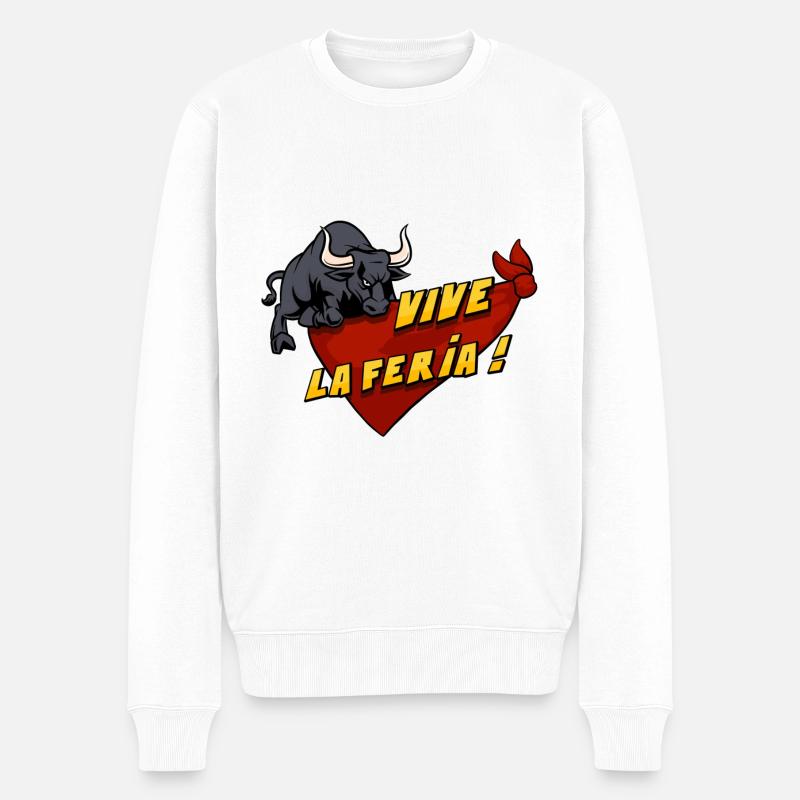 Es lebe die Feria! - Männer Premium Bio Pullover - Weiß