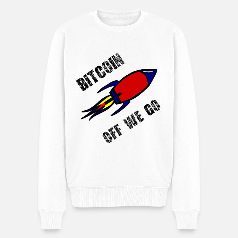 Le bitcoin s’effondre - Pull Premium bio Homme - blanc