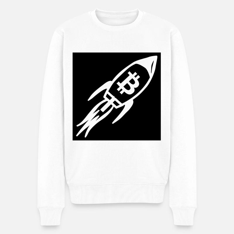 Le projet Bitcoin Moon - Pull Premium bio Homme - blanc