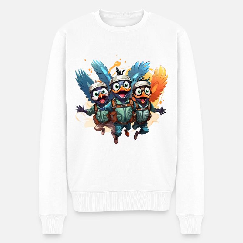 Les volants à plumes - Pull Premium bio Homme - blanc