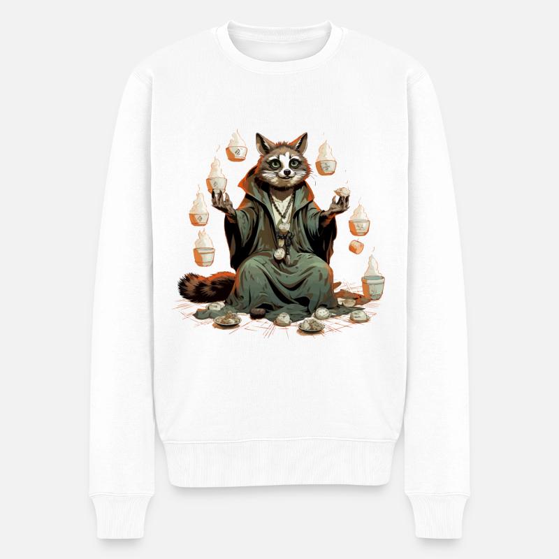 Der quackhafte Seher - Männer Premium Bio Pullover - Weiß