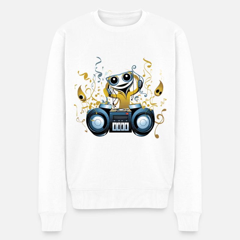 Das Aquatic Bash - Männer Premium Bio Pullover - Weiß
