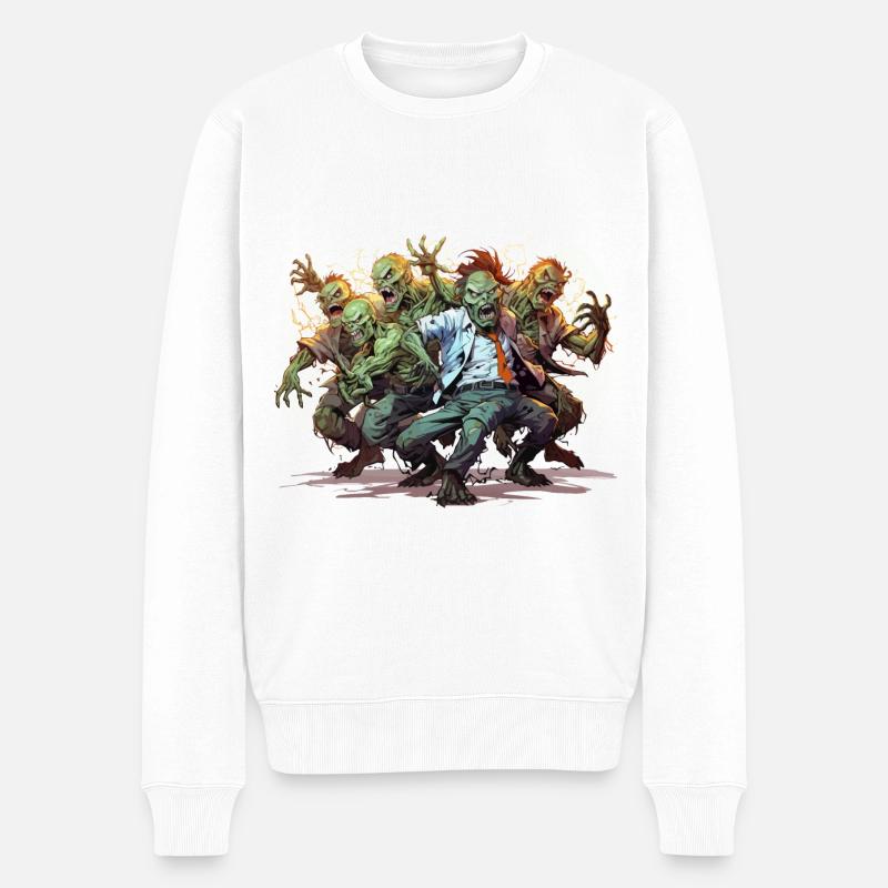 La soirée dansante zombie - Pull Premium bio Homme - blanc