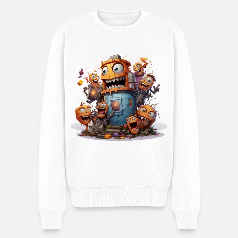 Die urkomischen Geister - Männer Premium Bio Pullover - Weiß