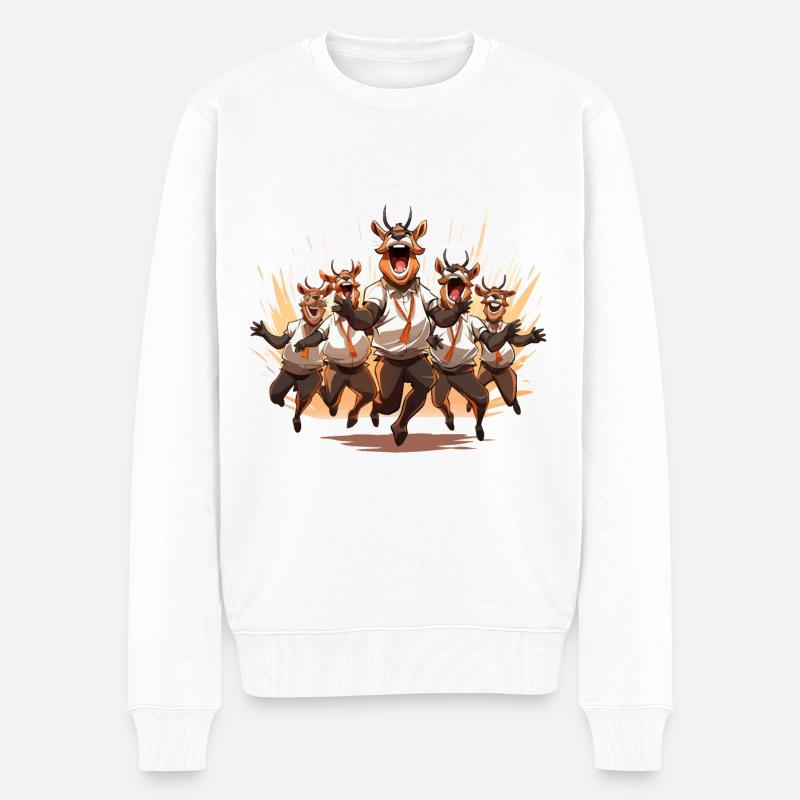 Les Jolly Hoofers - Pull Premium bio Homme - blanc