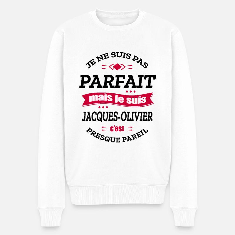 JACQUES-OLIVIER PARFAIT - PRENOM JACQUES-OLIVIER - Pull Premium bio Homme - blanc