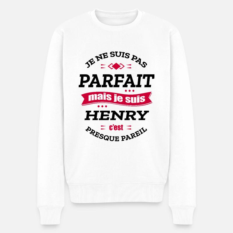 HENRY PARFAIT - PRENOM HENRY - Pull Premium bio Homme - blanc
