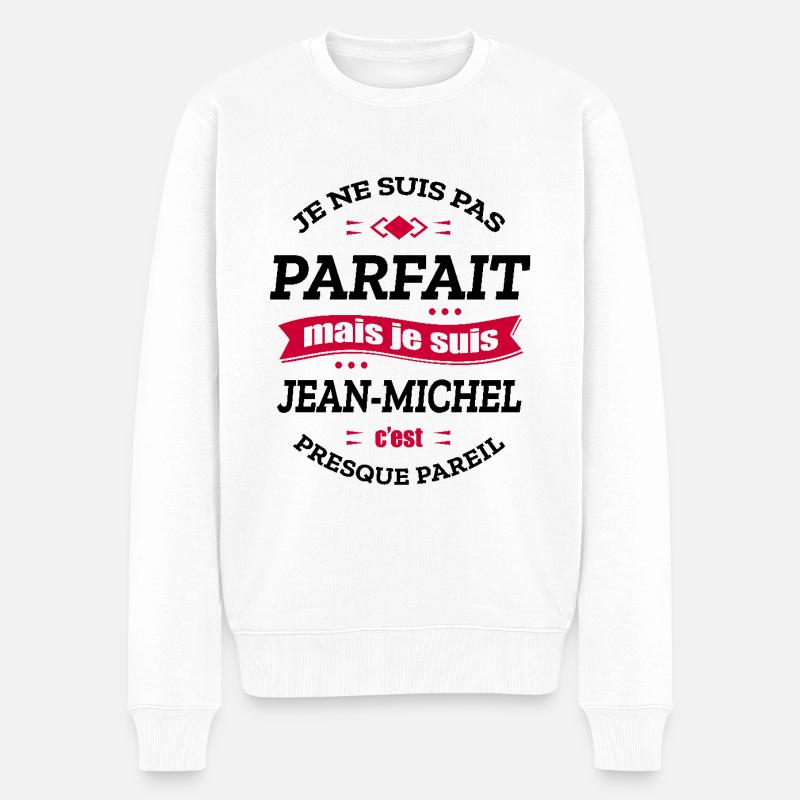JEAN-MICHEL PARFAIT - PRENOM JEAN-MICHEL - Pull Premium bio Homme - blanc