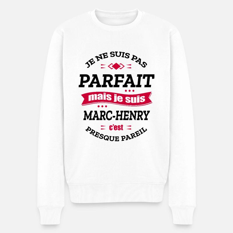 MARC-HENRY PARFAIT - PRENOM MARC-HENRY - Pull Premium bio Homme - blanc