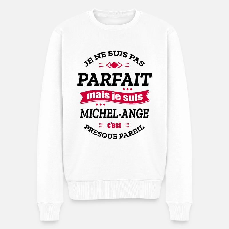MICHEL-ANGE PARFAIT - PRENOM MICHEL-ANGE - Pull Premium bio Homme - blanc